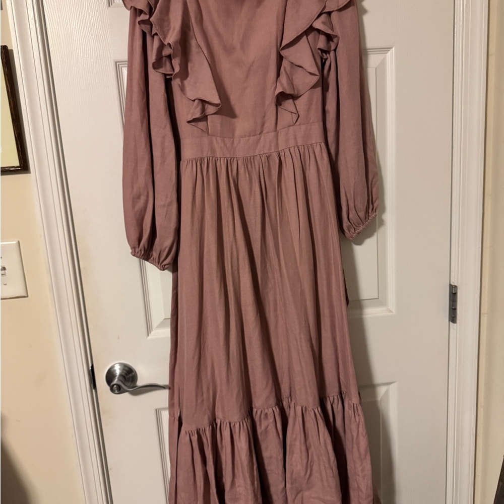Ivy City Co Pink Ruffled Tiered Sundress